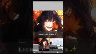 Lighting hack tutorial ✨️🍁|#Waguri #AnimeEdit #manga #IbisPaintX #LightingHack #GlowEffect #fyp