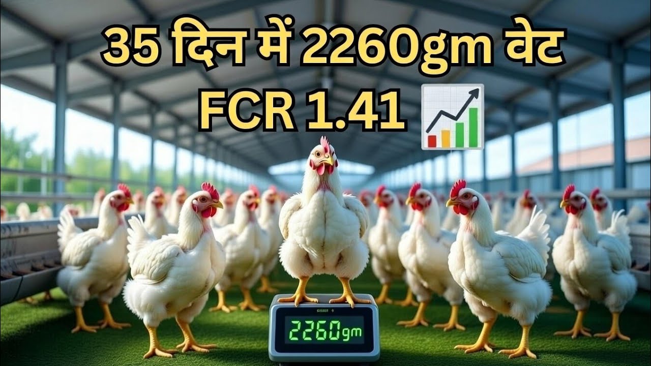 35 दिन में 2260gm वेट FCR 1.41
