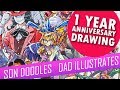 Drawing with my kids - 1 YEAR ANNIVERSARY WATERCOLOR [FULL VERSION]
