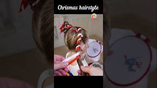 Easy Christmas hairstyle 🍭🍭🍭 Candy braid!