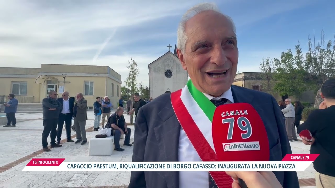 Capaccio Paestum, riqualificazione di Borgo Cafasso: inaugurata la nuova piazza