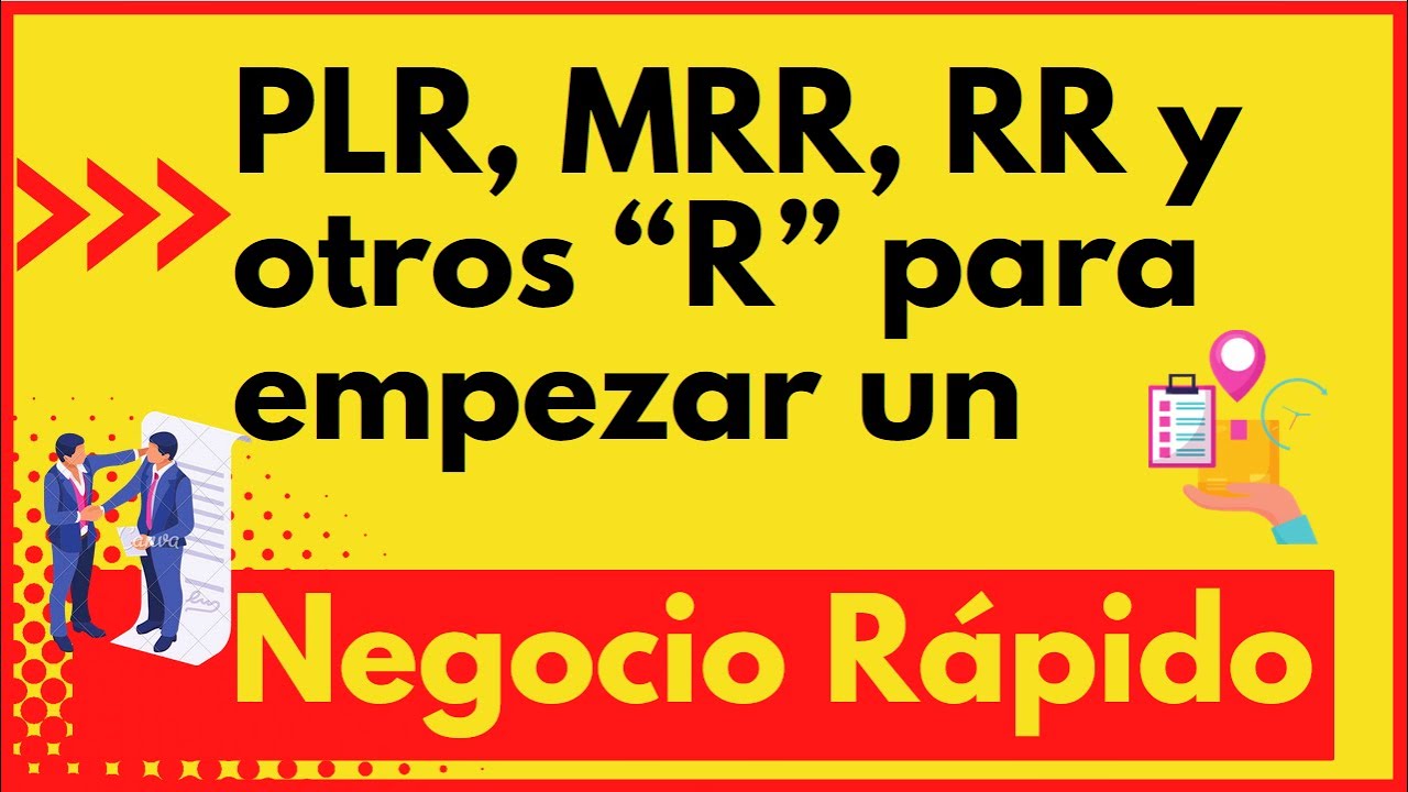 Plr Comp R Rr Inn PLR, MRR, RR y otras R. Negocios Rápidos - YouTube