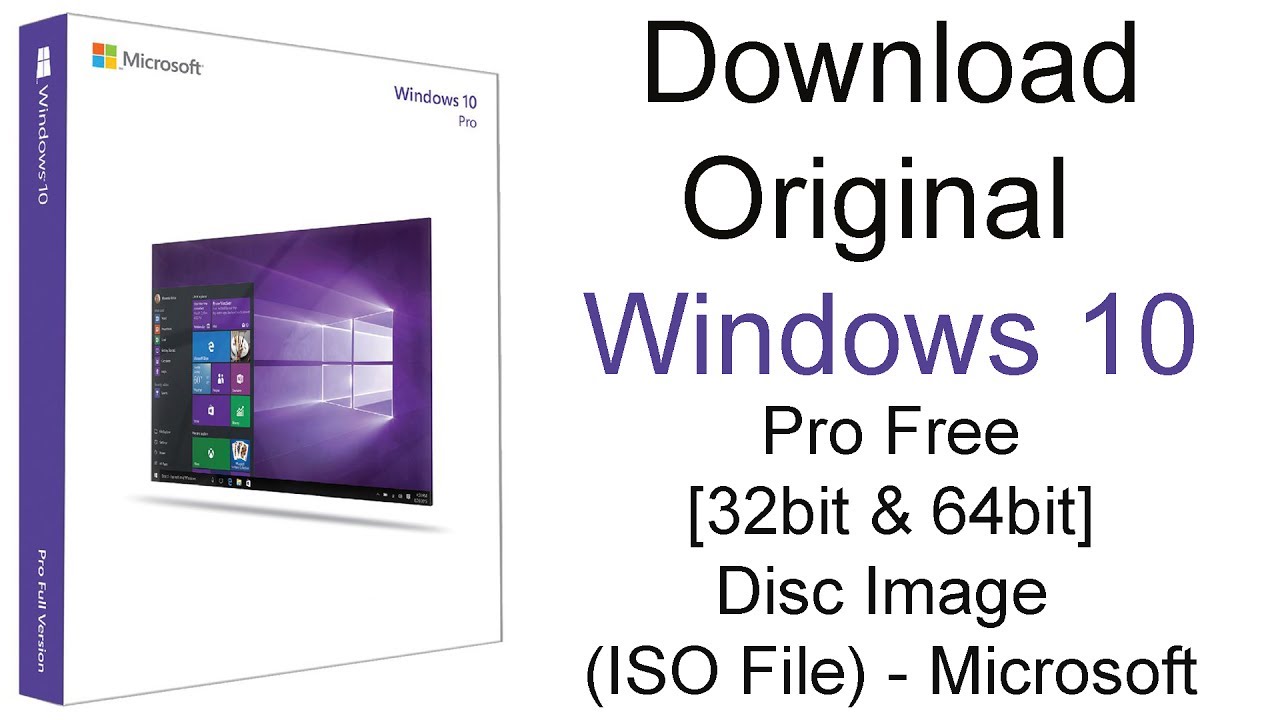 How to Download Original Windows 10 Pro (32 bit 64... - youtube