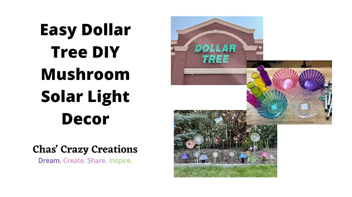 Easy Dollar Tree DIY Mushroom Solar Light Decor