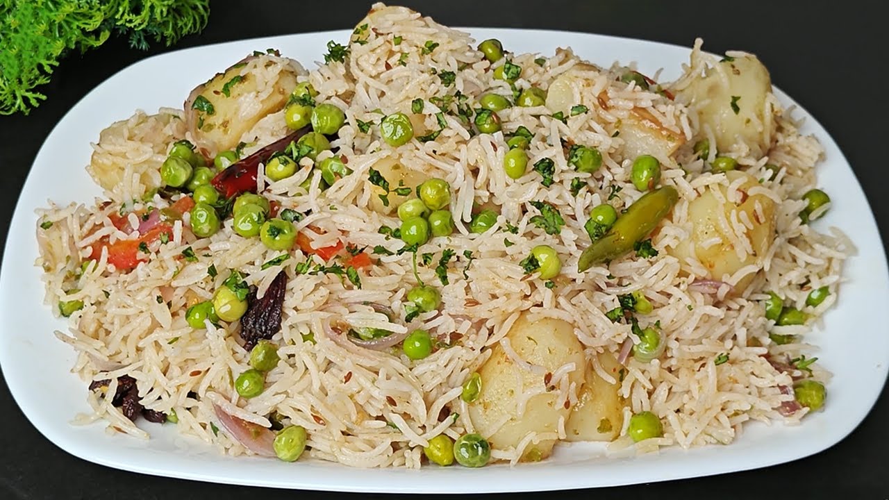 Aloo Matar Pulao | Veg Pulao Recipe | Matar Aloo Pulao