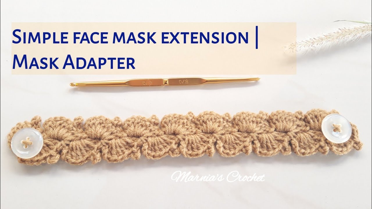 Простая маска-удлинитель, связанная крючком
