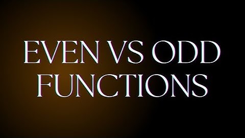 Examples of Determining Even and Odd Functions -  Calculus tutorial #calculus
