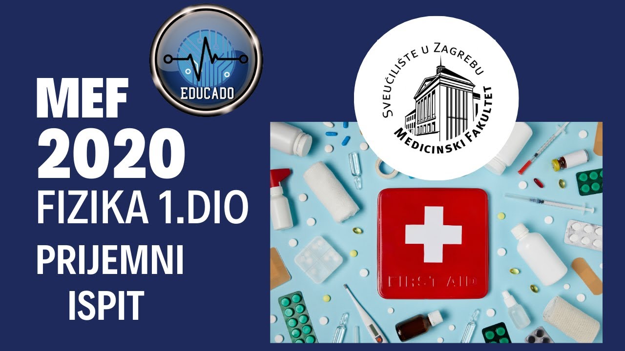 Medicinski Fakultet Zagreb - prijemni ispit (2020.godina) - Fizika 1.dio