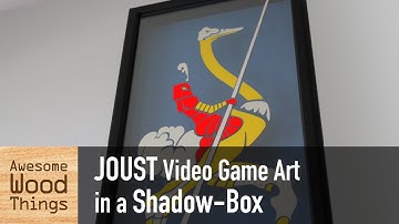 JOUST Video Game Art in a Shadow-Box