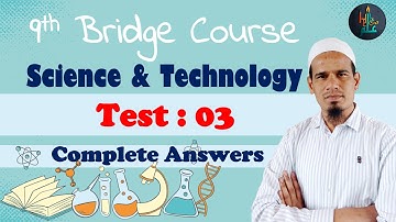 9th Science | Test 03 | Complete Answers | Bridge Course  | Activity 15 to 21 | Urdu Medium