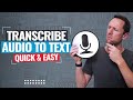 How To Transcribe Audio To Text (UPDATED Video Transcription Tutorial!)