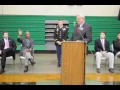 Mayor Barrett Stevens welcomes community to county wide ceremony