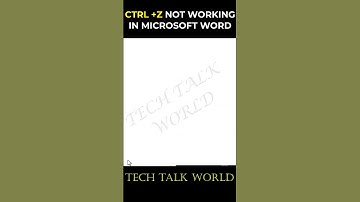 Solved | CTRL+Z Undo short cut key not working in Microsoft Word (MS Word) | MS Office