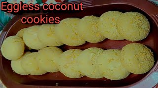 Eggless coconut cookies कढ़ाई में नारियल के बिस्किट रेसिपी बिल्कुल बाजार जैसी l coconut cookies