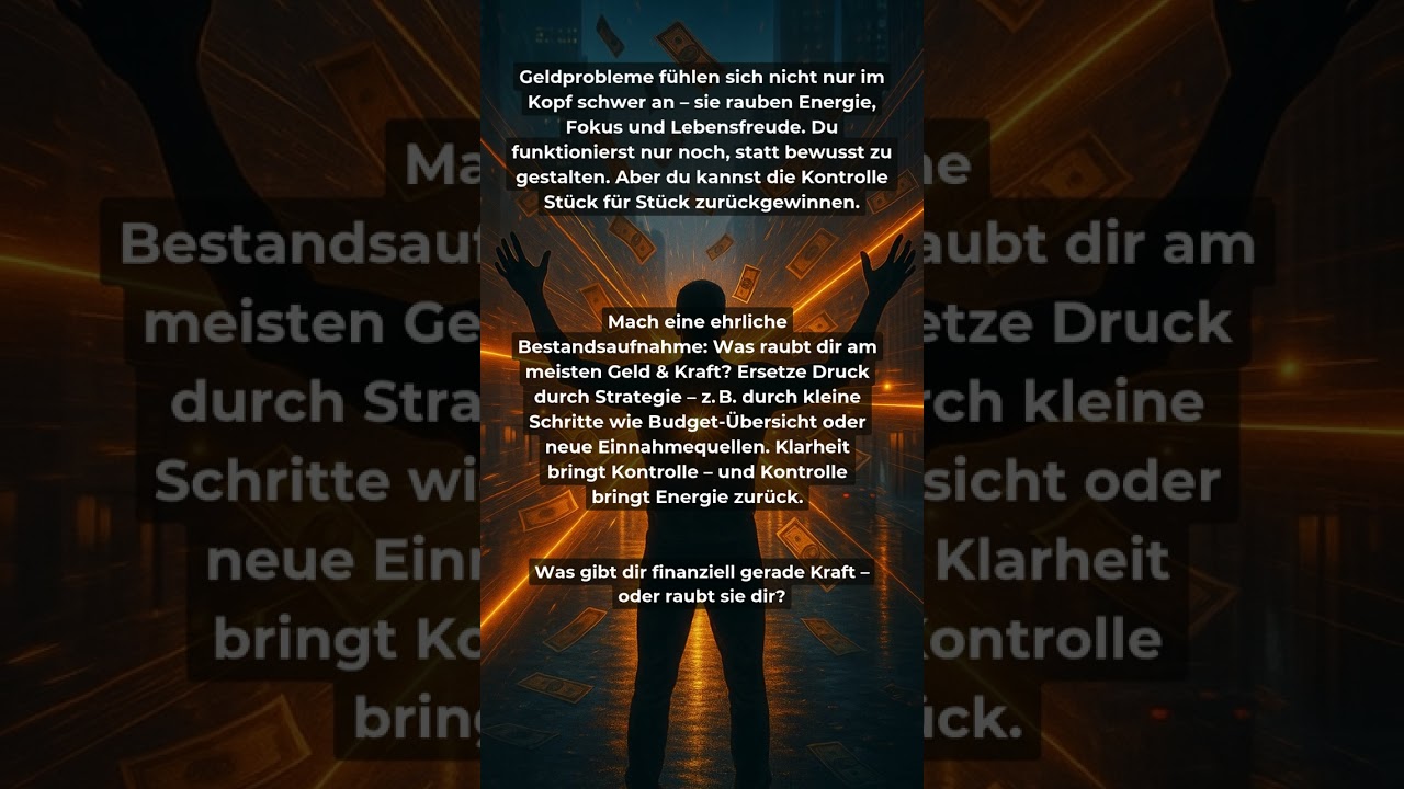 💸 Finanzielle Sorgen lähmen nicht nur dein Konto – sondern dein ganzes Denken.