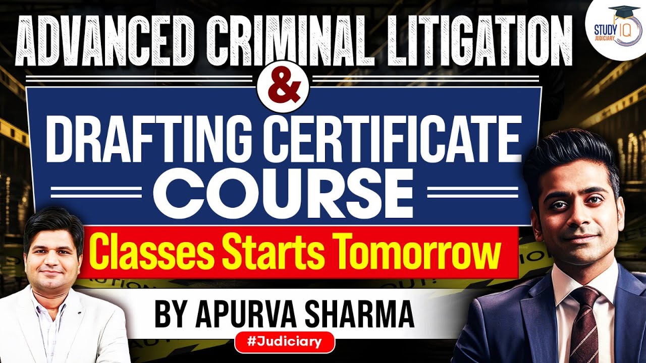 ADVANCED CRIMINAL LITIGATION STUDY IQ & DRAFTING CERTIFICATE COURSE | By APURVA SIR