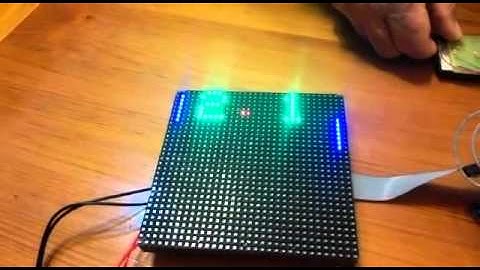 Arduino Pong Game with RGB matrix Adafruit