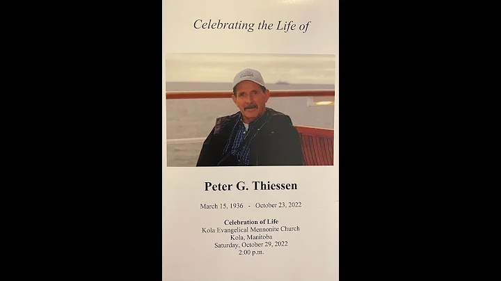 Funeral - Peter G. Thiessen