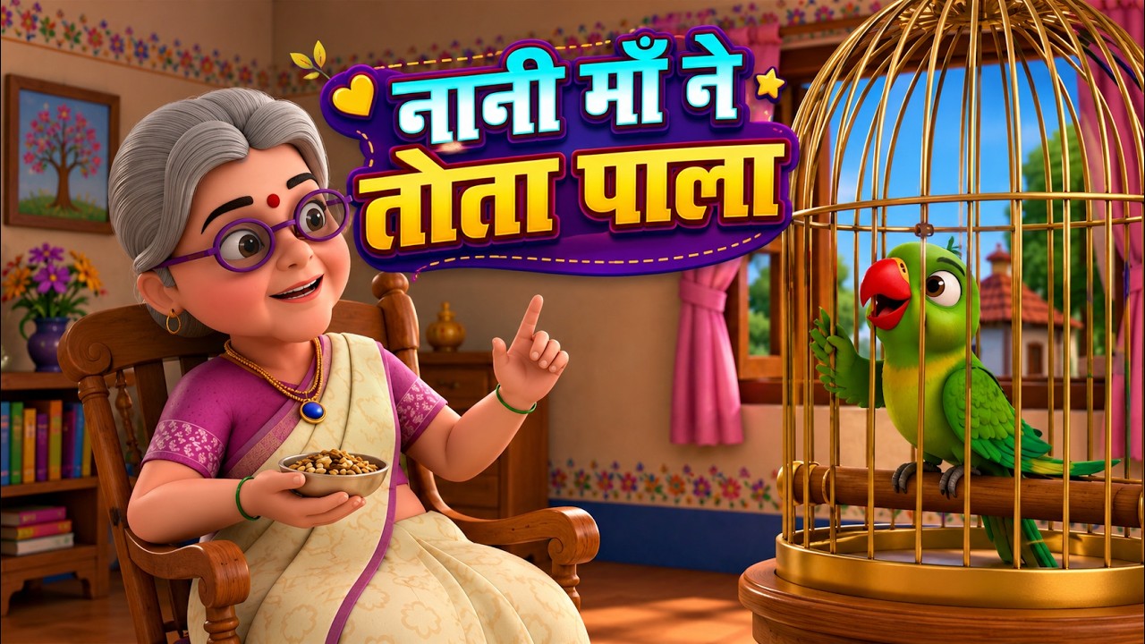Nani Maa Ne Tota Pala नानी माँ ने तोता पाला  मनोरंजन से भरपूर नॉनस्टॉप राइम्स | Nonstop Hindi Rhymes