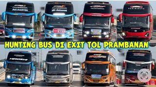 FULL TELOLET BASURI😱‼️hunting bus di exit tol prambanan full bus artis dan full telolet basuri