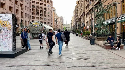 Yerevan, Armenia 🇦🇲 Evening Walk Along Northern Avenue and Beyond (4K 2023)