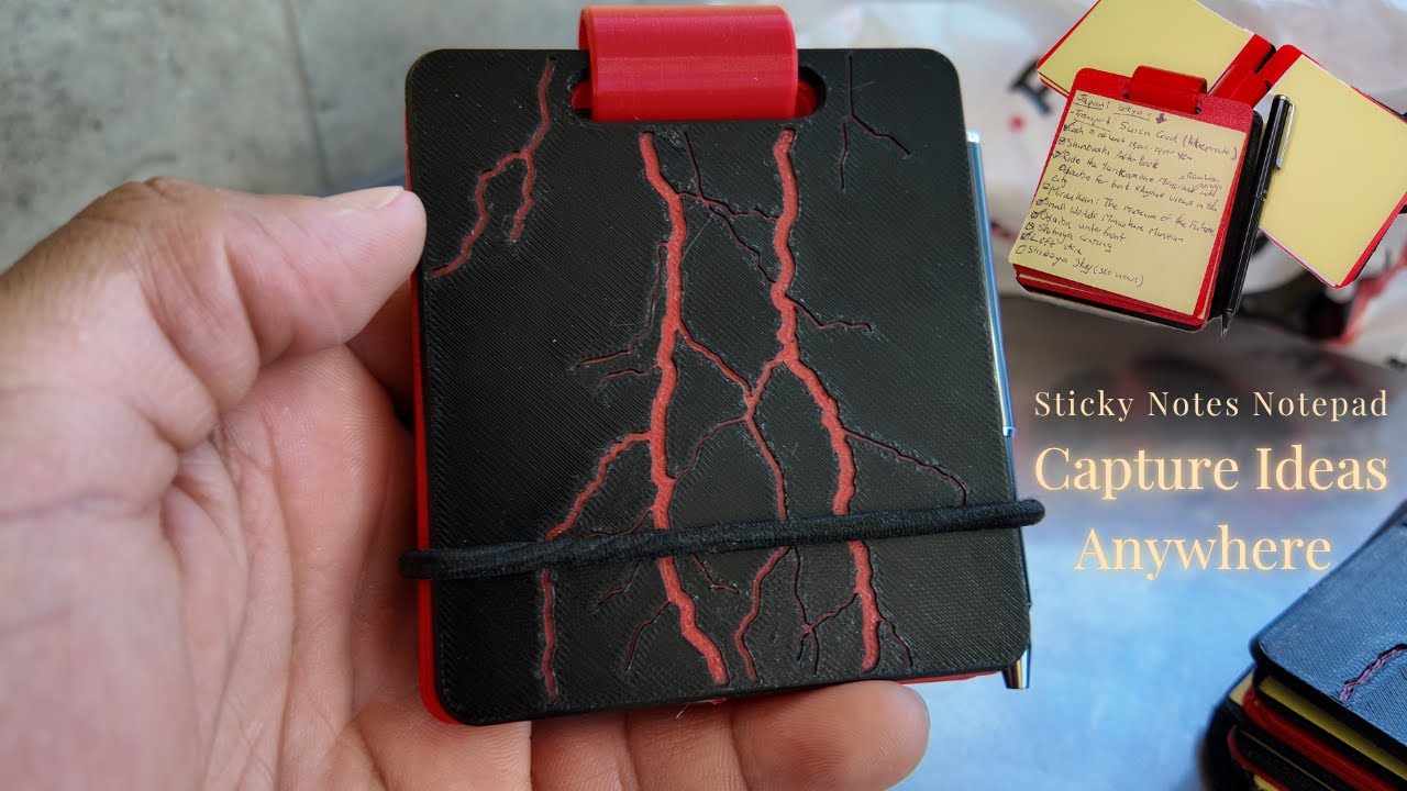 The Ultimate Sticky Notes Hack (3D Printed) - YouTube