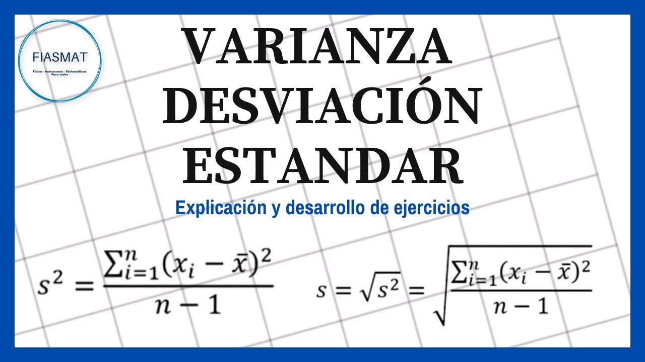 Varianza y Desviación Estandar - Ejercicios de aplicación - YouTube
