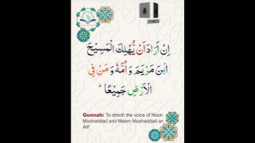 Learn Tajweed of Surah al-maidah Ayat 17 | تعلم التجويد - سورة المائدة | Tajweed Rules + Practice