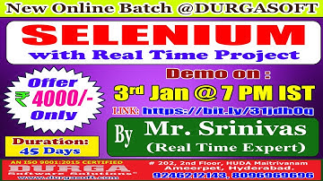 SELENIUM Online Training @ DURGASOFT