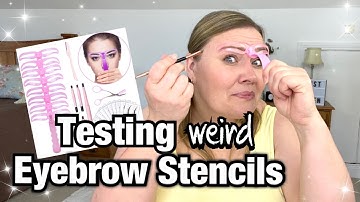TESTING weird EYEBROW STENCILS | Does it work??