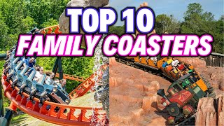 Top 10 BEST Family Roller Coasters In America!