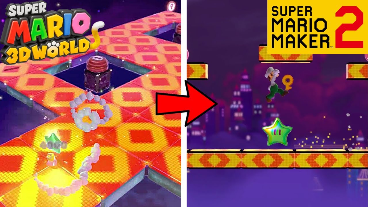 Super Mario 3D World Champion's Road 👑 Recreated In Mario Maker 2 ...