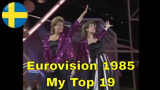 Eurovision 1985 🇸🇪- My Top 19