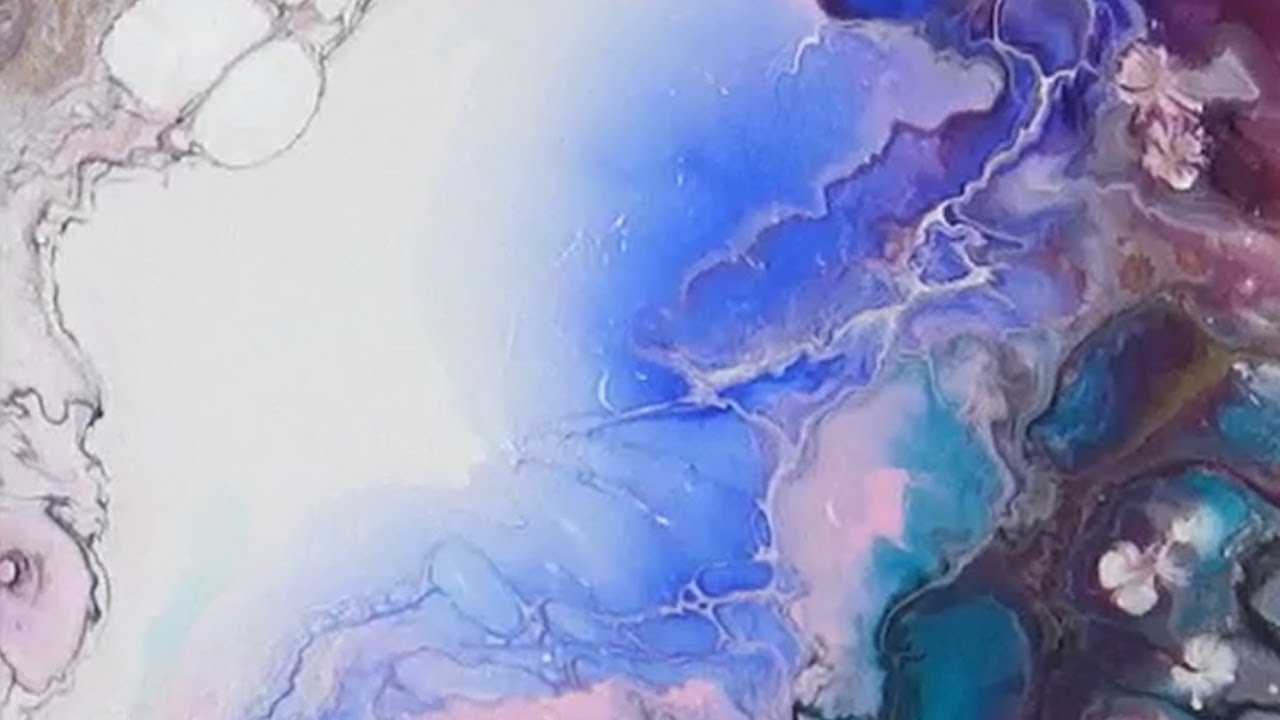 The Bloom Swipe technique - Acrylic fluid art painting - Abstract Art ...