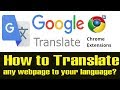 Use Google Translate for Chrome and translate any webpage to your preferred language