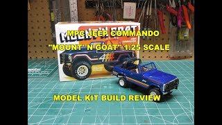 MPC JEEP COMMANDO MOUNT' N GOAT 1/25 MODEL KIT BUILD REVIEW MPC887