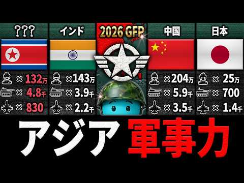 【軍事力】アジアで最強の国は“あの国”… 地図で見る軍事力【ランキング】のサムネイル