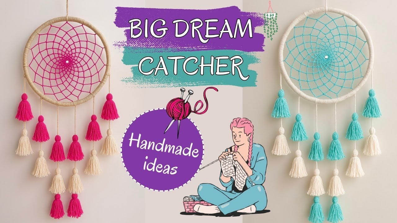 Big dream catcher | DIY Dream Catcher Wall Hanging #dreamcatcher - YouTube