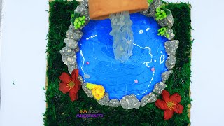 আর্টিফিসিয়াল ফোয়ারা/Water fall fountain making at home/ How to make fountain show piece