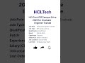 HCL Tech Off Campus Drive 2025 #freshersjobs2025 #dailyjobupdates #trending #job #viral #trendingnow