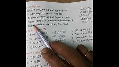 Class-4th maths ch-9 Money ex-9.1