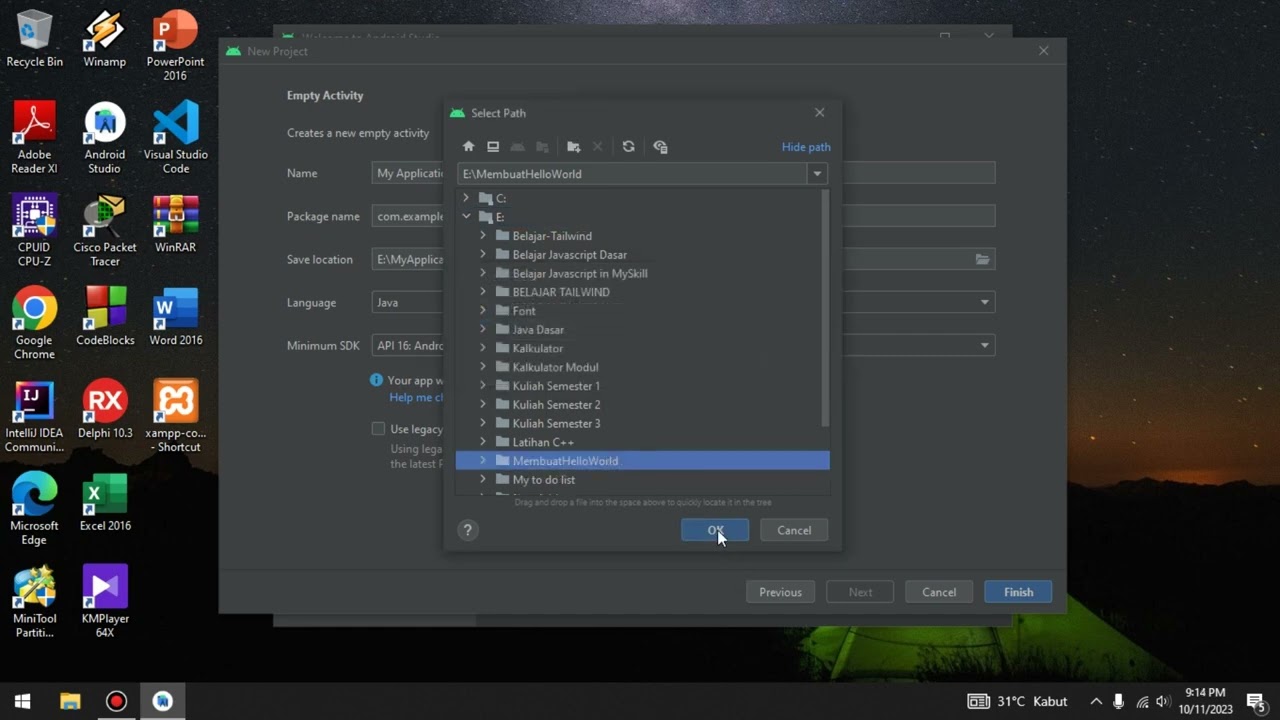 Panduan Membuat "Hello World" di Android Studio