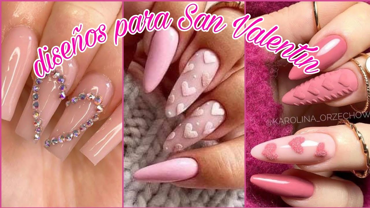 DISEÑOS DE UÑAS PARA SAN VALENTÍN | UÑAS PARA SAN VALENTÍN | UÑAS ACRÍLICAS  2022 TENDENCIA DE UÑAS - thptnganamst.edu.vn