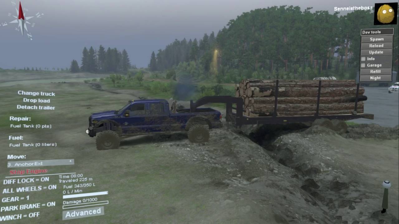 Spintires mod review [Brute 14 F450]+[NoVoice]