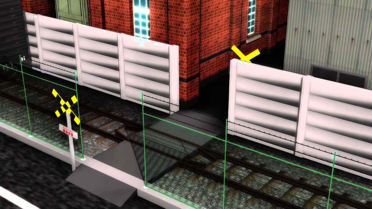 MMD鉄道で第4種踏切 - YouTube