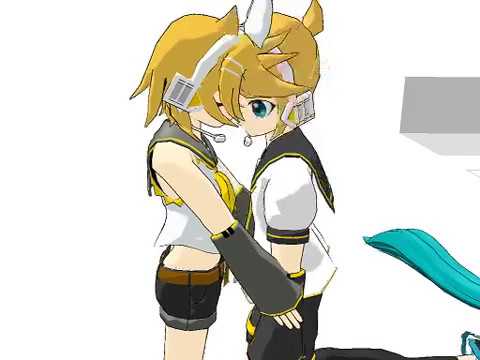 【鏡音リンact2鏡音レン】MMD物語【抱きついて消える】 mp4