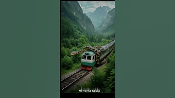 GIANT SNAKE|GIANT PYTHON|ABANDONED BUS |TRAVEL DISCOVERED #ai #animation #trending  #feedshort