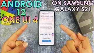 Android 12 Update On the Samsung S21 | screenshot 1