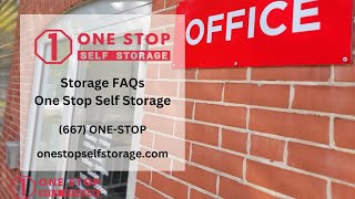 Storage Units FAQ - One Stop Self Storage