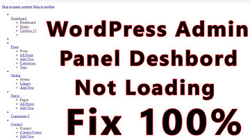 100% Fix WordPress Admin Panel DeshBord Not Logding || WordPress Dashboard not loading correctly